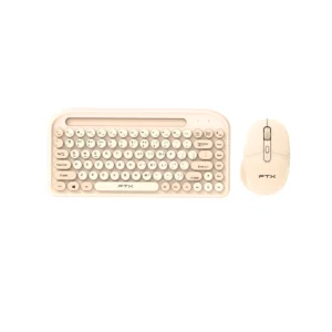 Teclado Mouse Wireless/BT FTX GK01 Pop/Gold